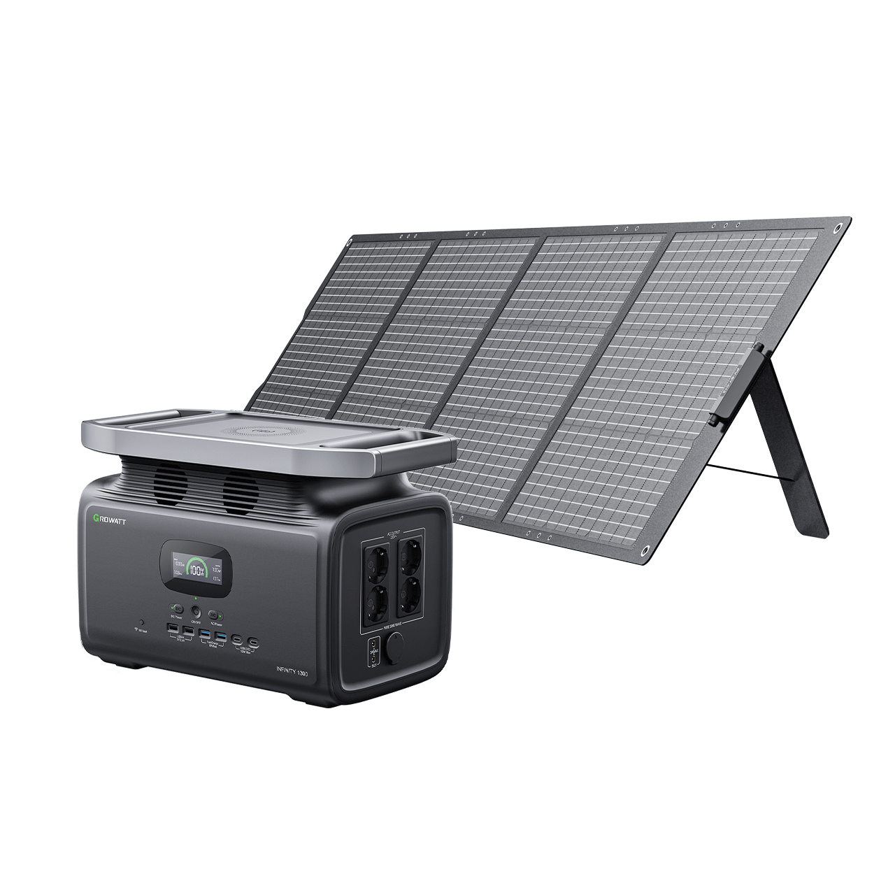 Growatt Solargenerotar LiFePo4 - Infinity 1300 mit 200W Solarpanel