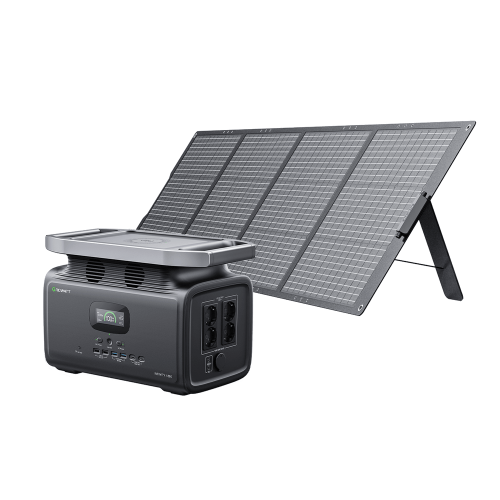 Growatt Solargenerotar LiFePo4 - Infinity 1300 mit 200W Solarpanel