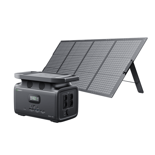 Growatt Infinity 1500 Powerstation mit 200W Solarpanel