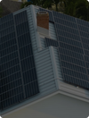 PV Solarmodule auf den Dach